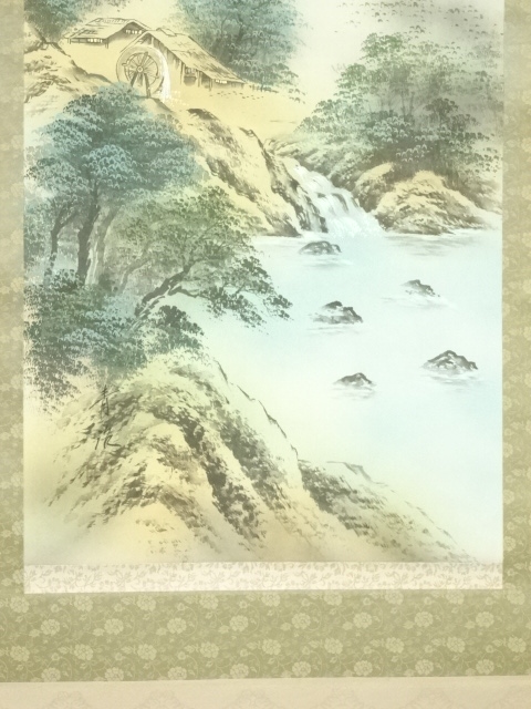 肉筆 彩色山水 絵画 日本画 彩色山水 （田崎春瑤） 【肉筆】【日本画】【日本の